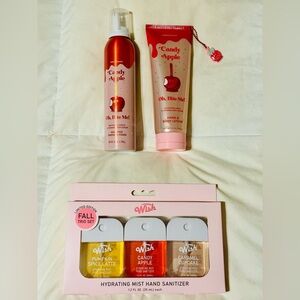 Candy Apple , Caramel Cupcake & Pumpkin Spice Hand and Body Care Set